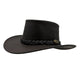 A Black Jacaru 1069 Buffalo Leather Hat