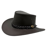 A Black Jacaru 1069 Buffalo Leather Hat