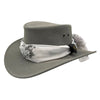 Gray Jacaru 1103 Alice Hat with a bandana on a white background