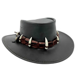 Black Dundee Croc 9 Croc Teeth Hat