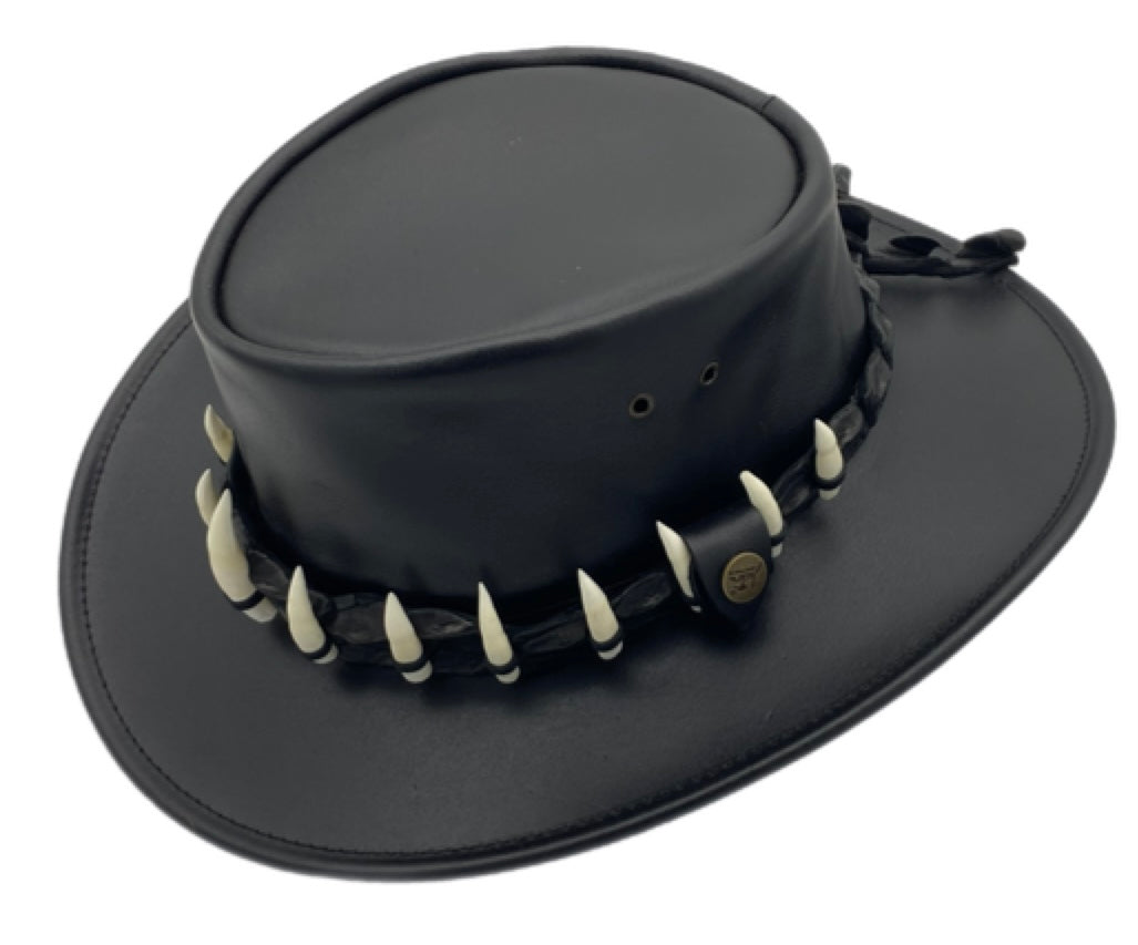 A Black Lightning Jack 11 Croc Teeth Hat