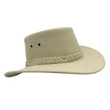 Jacaru 1180 Sand Soaker Hat with braided band on a white background