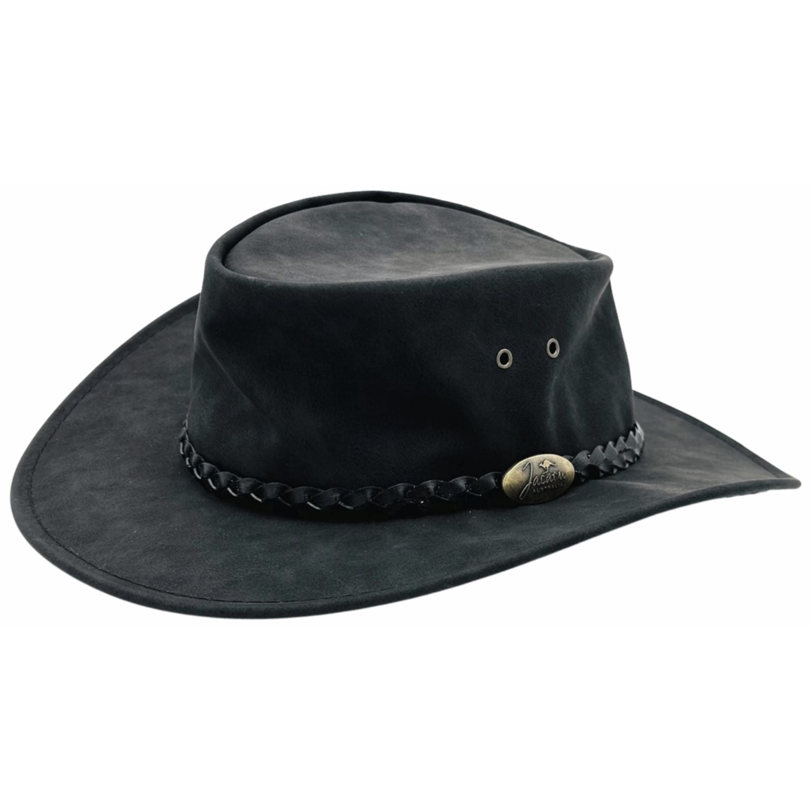 Hats - Jacaru Hunter Oiled Leather Hat (brown)