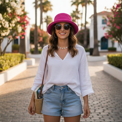 Jacaru 1506 Knitted Bucket Hat - Large Brim