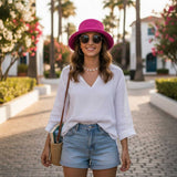 Jacaru 1506 Knitted Bucket Hat - Large Brim