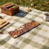 Jacaru Bush Tucker scarf on outdoor picnic setting