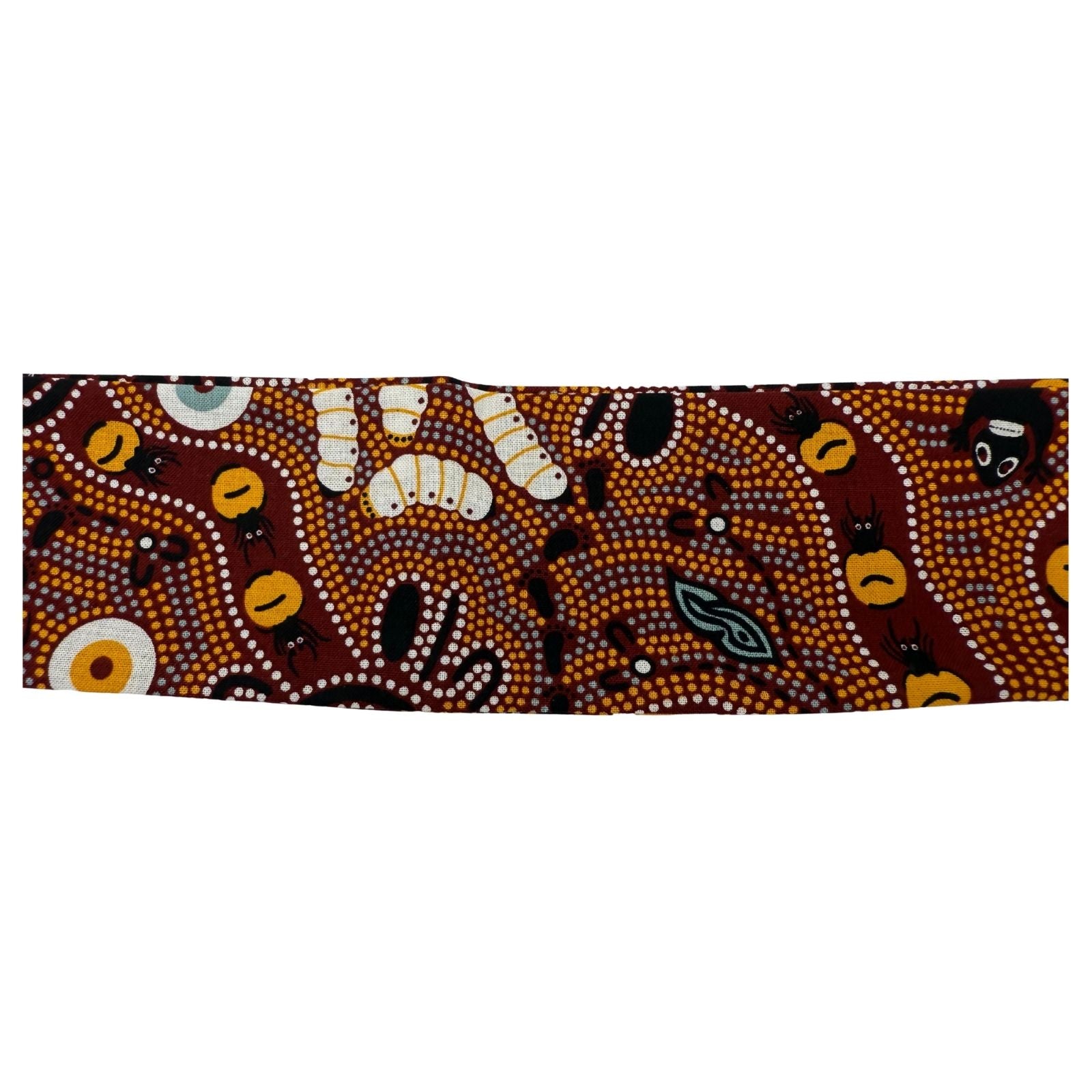 Jacaru Bush Tucker scarf displayed on surface