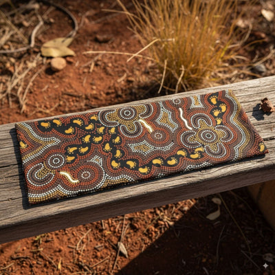 Jacaru 1675 Cotton Scarf Walkabout (Aboriginal design)