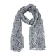 Jacaru chiffon scarf in grey leopard print pattern