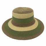 olive Jacaru 1752 Striped Wide Brim Hat