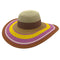 Jacaru 1764 Wide Brim Colour Stripes Hat