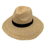 Beige Jacaru Raffia Straw Hat Wide Brim