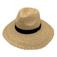 Beige Jacaru Raffia Straw Hat Wide Brim