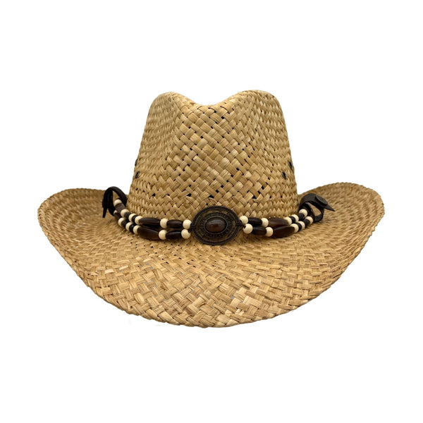 Jacaru 1818C Straw Cowboy Hat with Inca beads