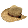 Jacaru 1818H Straw Cowboy Hat with small Shells