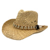 Jacaru 1818I Straw Cowboy Hat with large Shells
