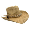 Jacaru 1818I Straw Cowboy Hat with large Shells