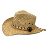 Jacaru 1818I Straw Cowboy Hat with large Shells
