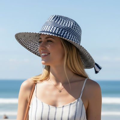 Jacaru 1864 Navy & White Paper Hat