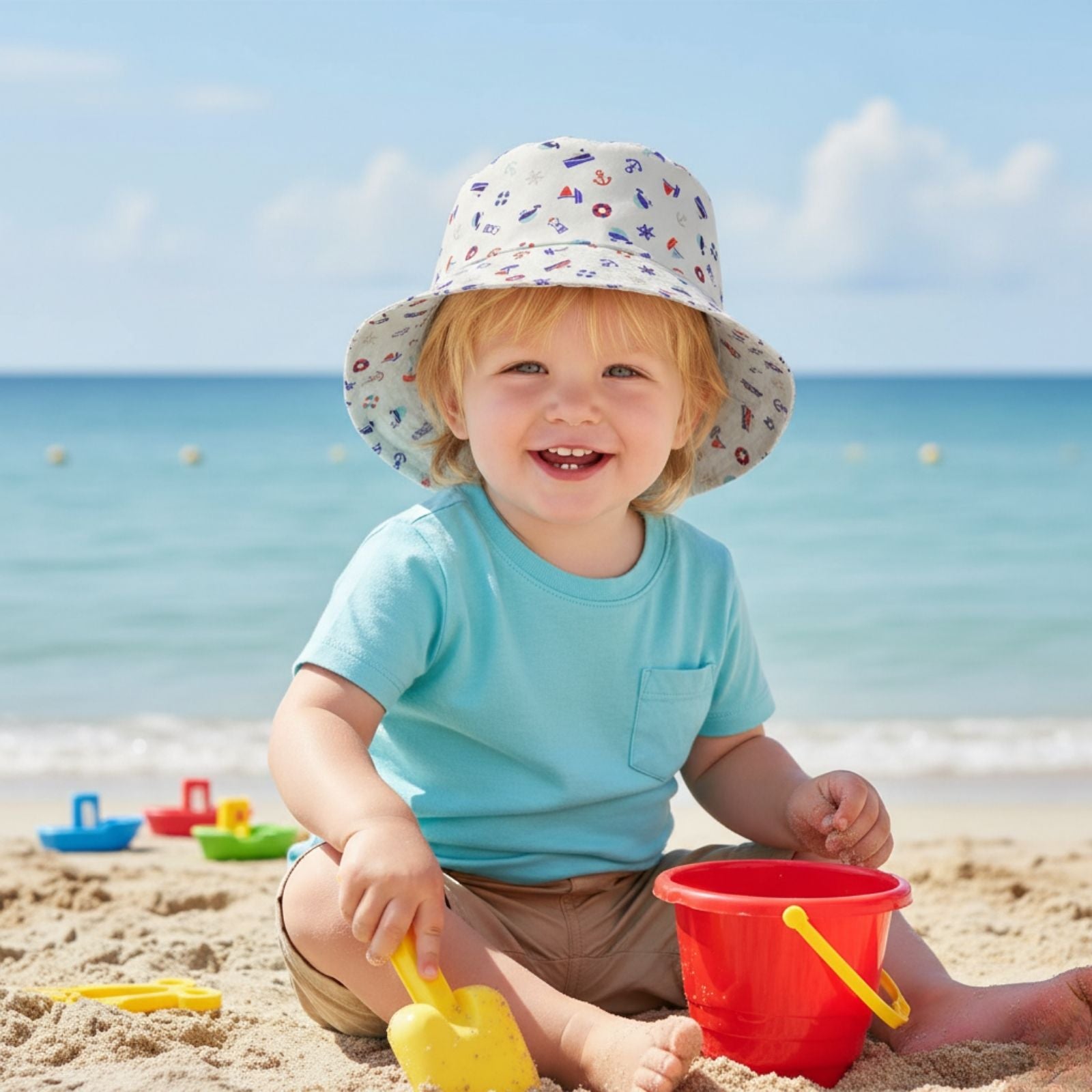 Jacaru 1866 Kids Nautical Bucket Hat