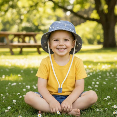 Jacaru 1876 Babies Blue Stars Bucket Hat