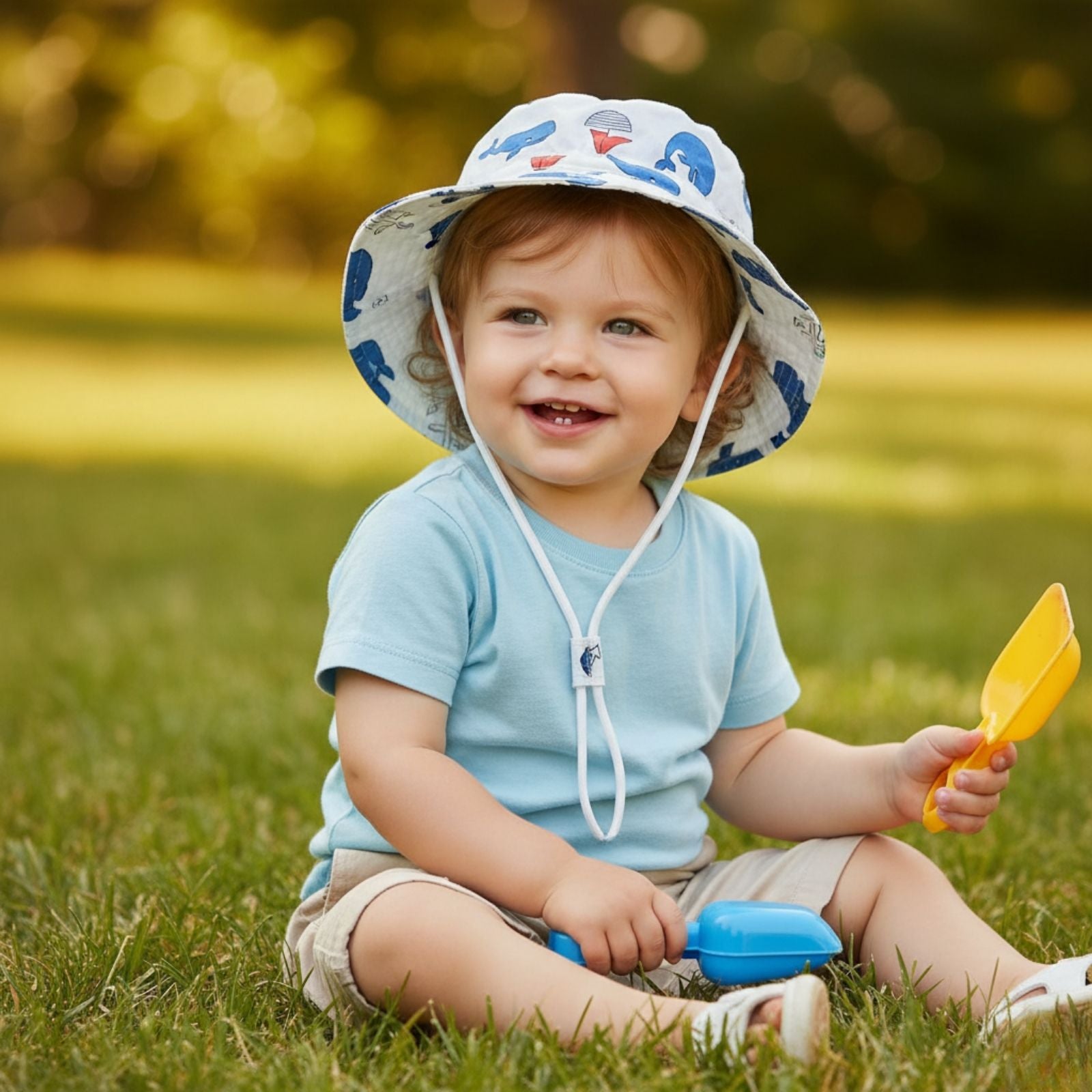 Jacaru 1895 Kids Whales Bucket Hat