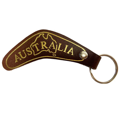 Jacaru 6418 Keyring Boomerang Shape, Australia Printed