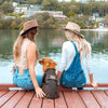 Jacaru 6510 oilskin dog coat with adjustable fit design