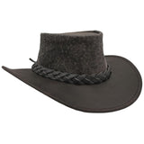 Jacaru 519 Roo Crushy brown leather travel hat