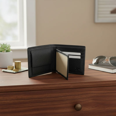 Jacaru 5786 Kangaroo Leather Flap Wallet Men's