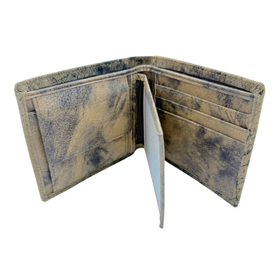 Jacaru 5786 Kangaroo Leather Flap Wallet Men's