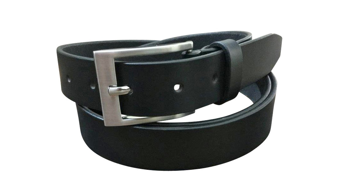 Jacaru 6011 Classic Men Leather Belt 40mm in black