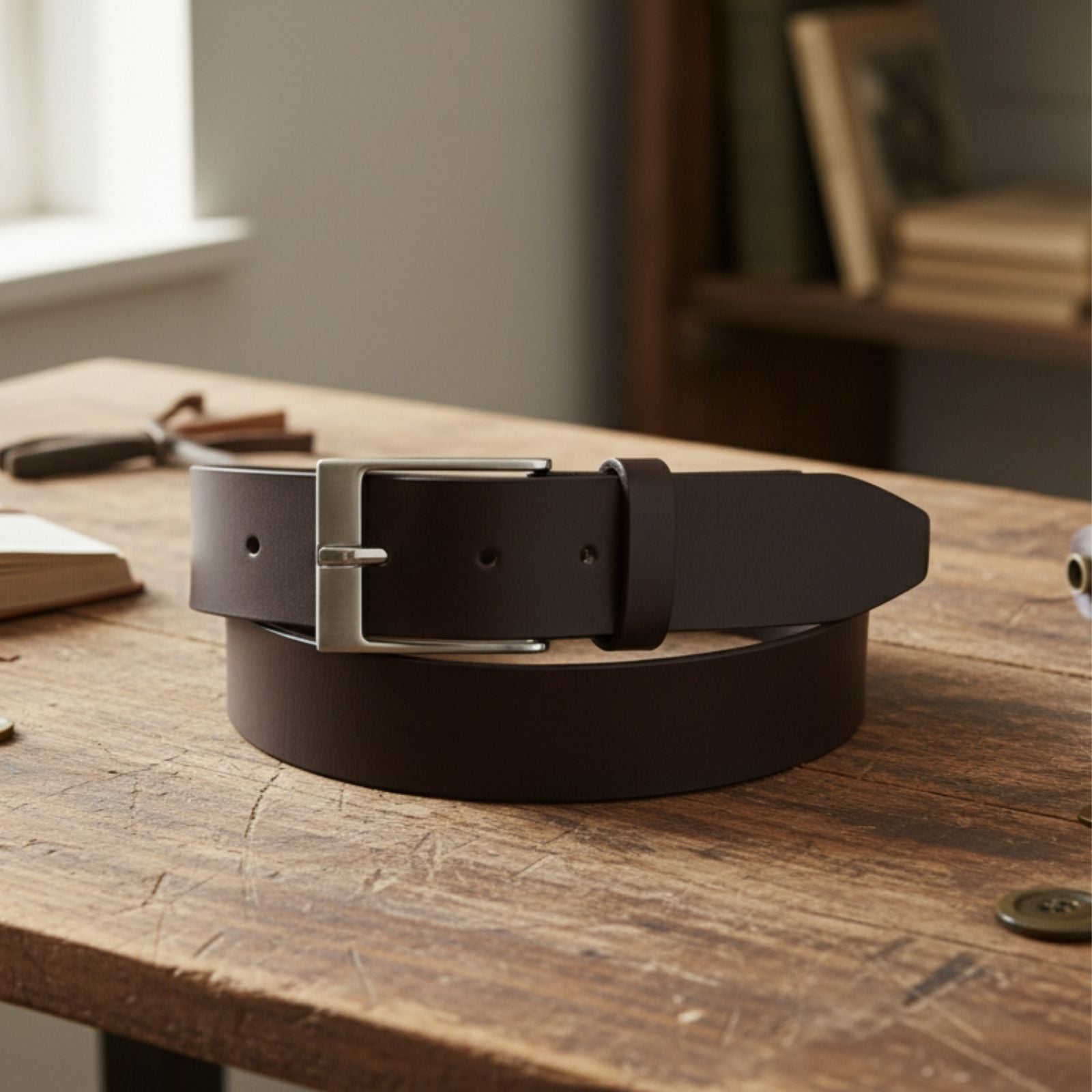  Jacaru 6013 Classic Men Leather Belt 40mm 