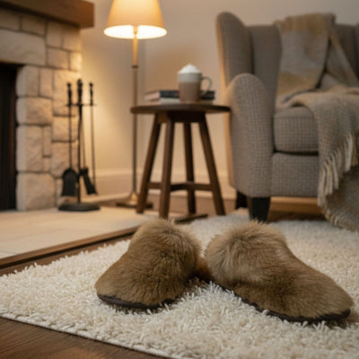 Jacaru 6264 Kangaroo Fur Slippers