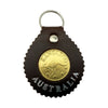 Jacaru 6401 Keyring Round with 'Coin', Leather
