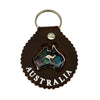 Jacaru 6403 Keyring Round with Opal, Leather