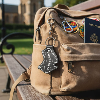 Jacaru 6406 Keyring Aust. Map Printed