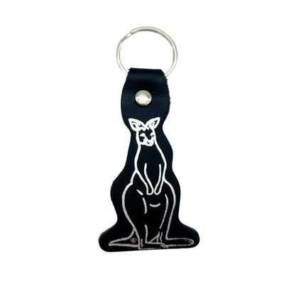 Jacaru 6408 Kangaroo Printed Leather Keyring