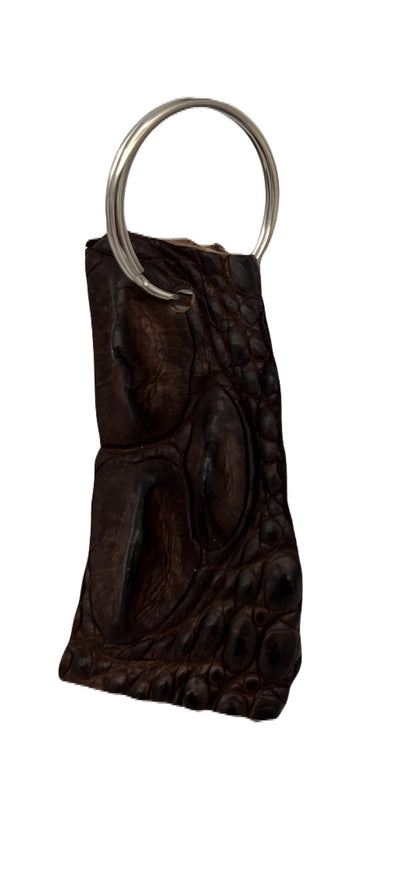 Jacaru 6412 Keyring Genuine Crocodile Leather Backstrap