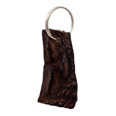 Jacaru 6412 Keyring Genuine Crocodile Leather Backstrap