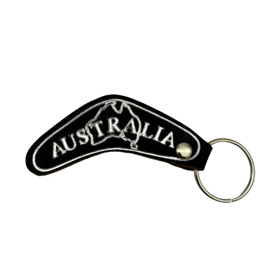 Jacaru 6418 Keyring Boomerang Shape, Australia Printed