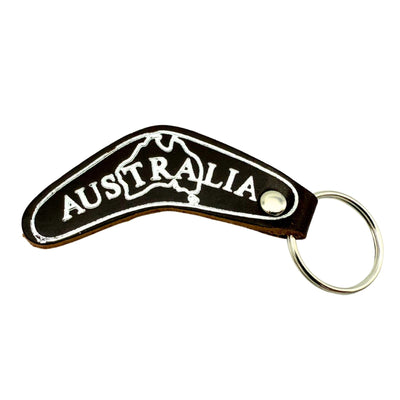 Jacaru 6418 Keyring Boomerang Shape, Australia Printed