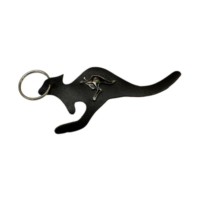Jacaru 6419 Keyring Kangaroo Shape with Kangaroo opal