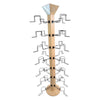 Jacaru 7816 Wooden Hat Stand w Mirror 28 arms