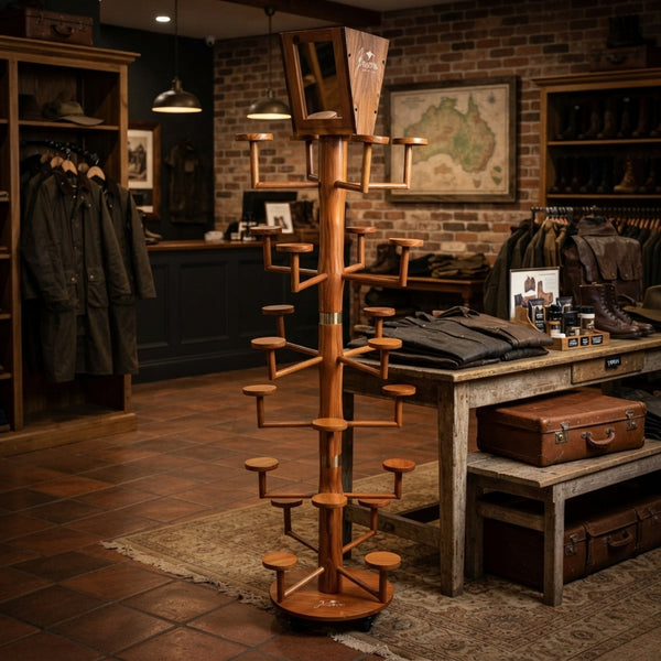 Jacaru 7818 Premium Wooden Tree Hat Stand w Mirror 24 arms