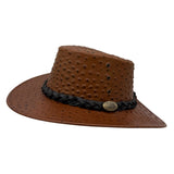Jacaru Auburn Brown Ostrich Hat