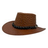 Jacaru Auburn Brown Ostrich Hat