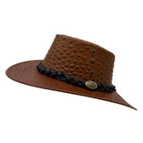 Jacaru Auburn Brown Ostrich Hat