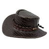 Jacaru 1129 Darwin Crocodile Leather Hat - ONE ONLY