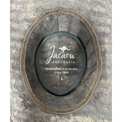 Jacaru 1129 Darwin Crocodile Leather Hat - ONE ONLY